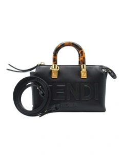 Fendi Structured Top Handle Bag in Black