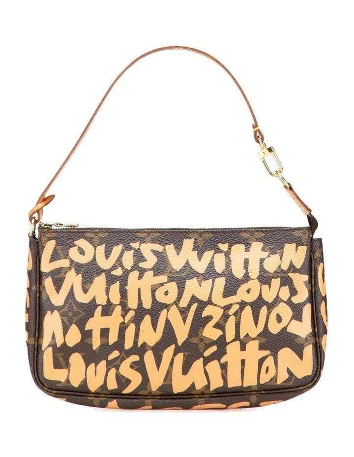 Printed Leather Handbag in Brown image 1