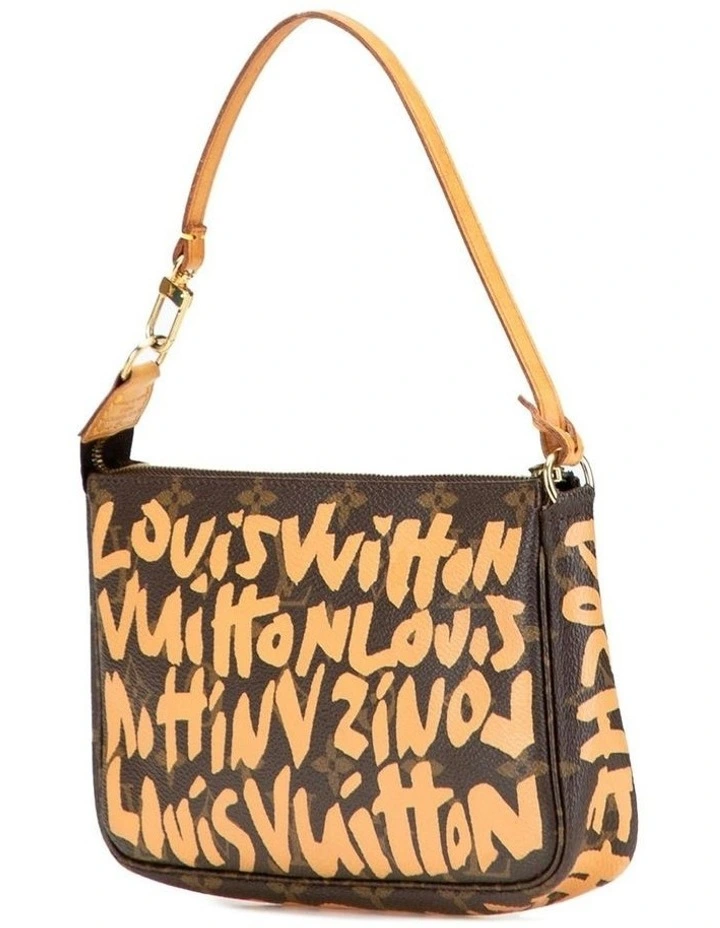 Printed Leather Handbag in Brown image 2