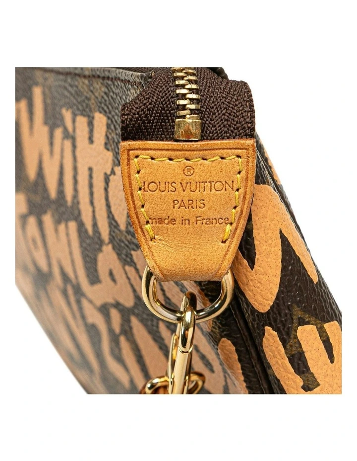 Printed Leather Handbag in Brown image 6