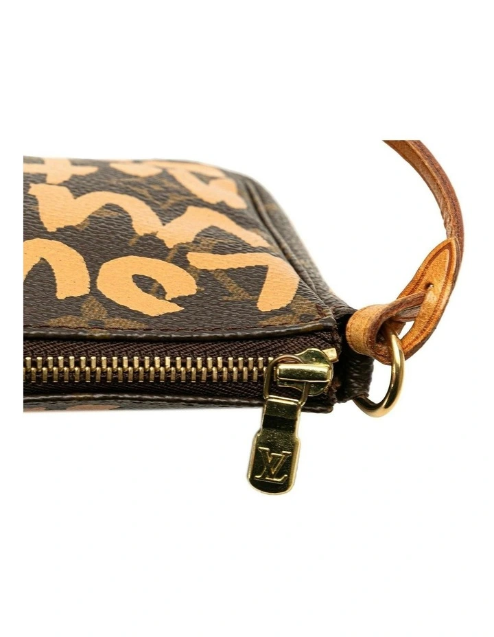 Printed Leather Handbag in Brown image 7