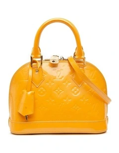 Louis Vuitton Leather Top Handle Bag Pre-Loved in Yellow