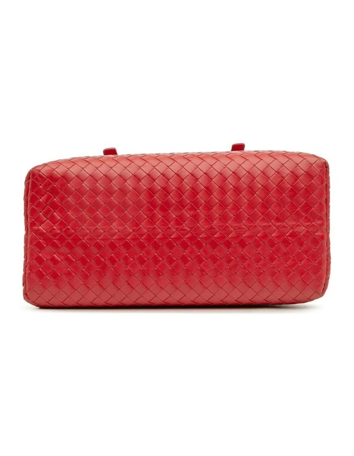 Bottega Veneta Leather Top Handle Bag in Red image 3