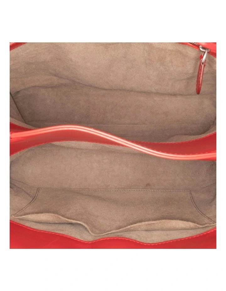Bottega Veneta Leather Top Handle Bag in Red image 4