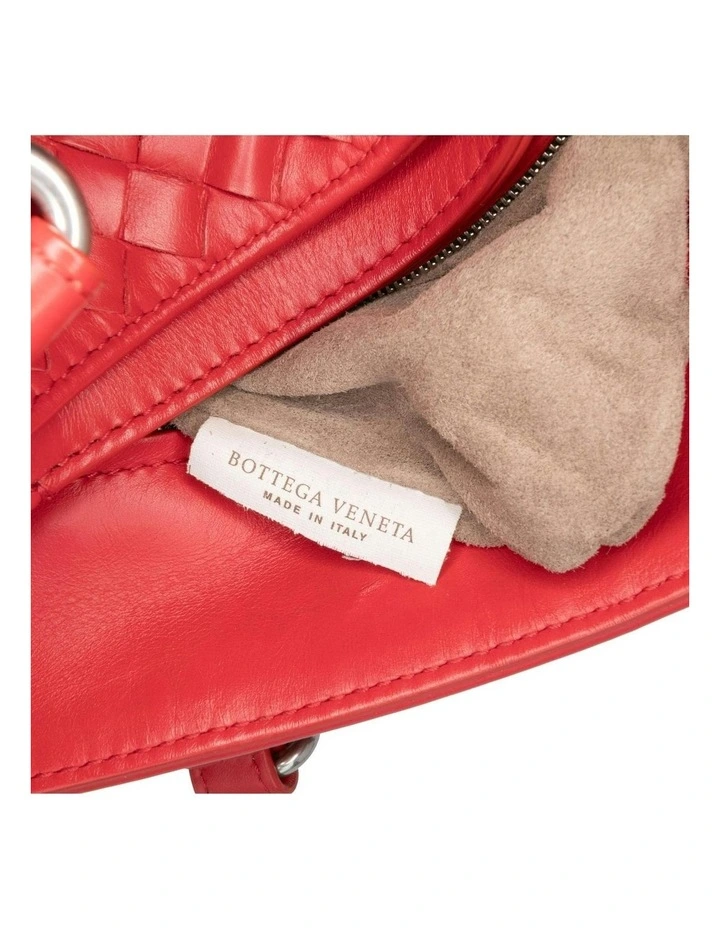 Bottega Veneta Leather Top Handle Bag in Red image 6