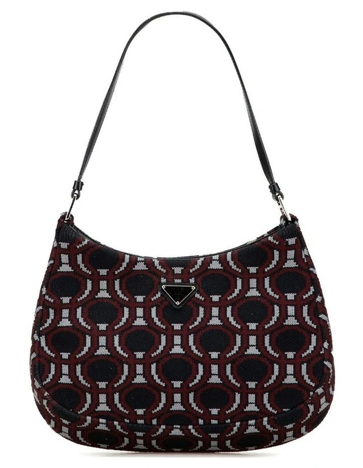 Prada Patterned Shoulder Bag Pre-Loved in Black image 1