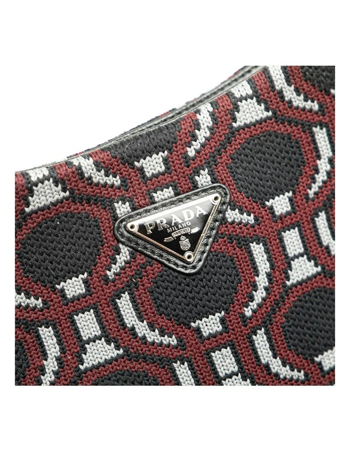 Prada Patterned Shoulder Bag Pre-Loved in Black image 7