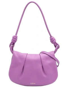 Loewe Flamenco Leather Shoulder Bag Pre-Loved in Purple