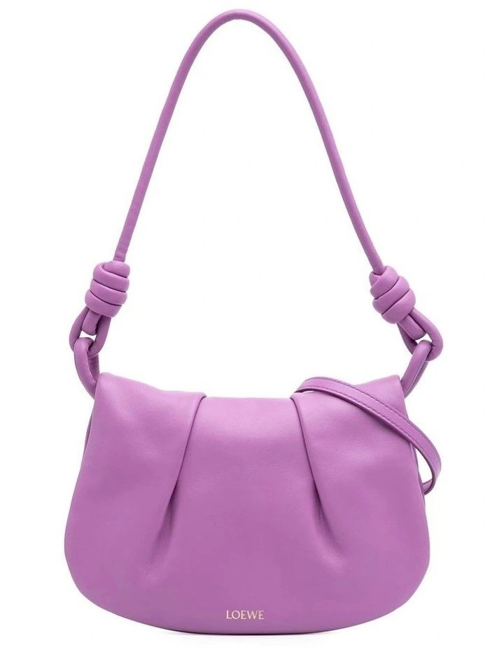 Loewe Flamenco Leather Shoulder Bag Pre-Loved in Purple image 1