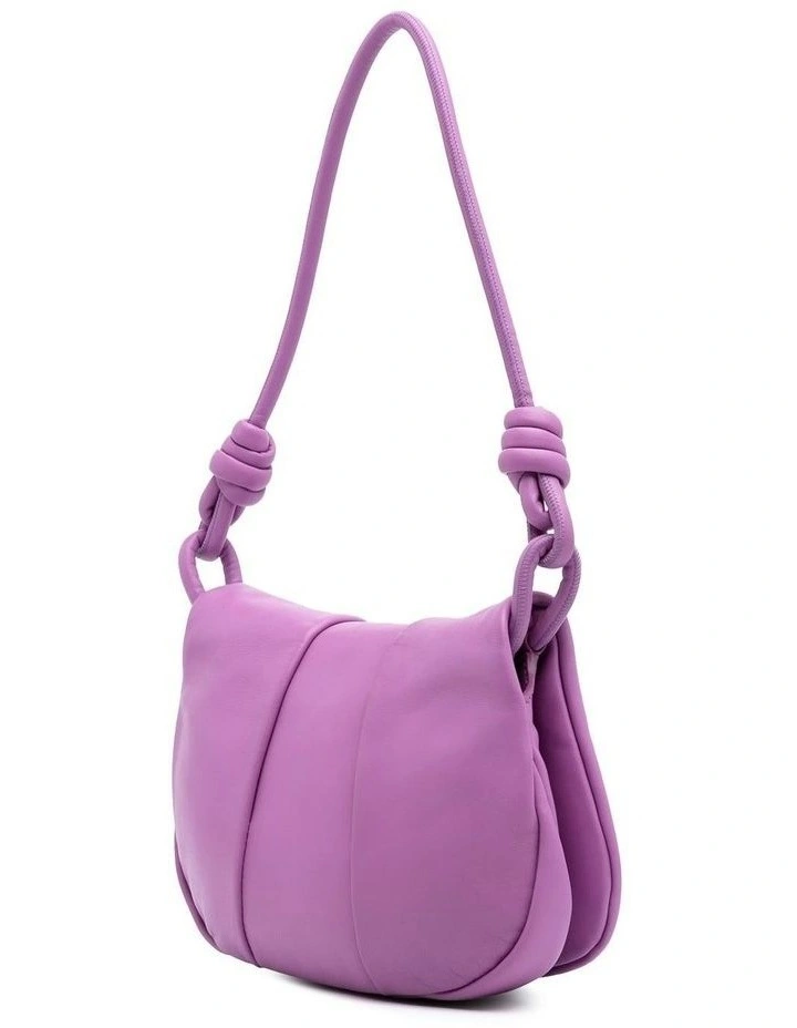 Loewe Flamenco Leather Shoulder Bag Pre-Loved in Purple image 2