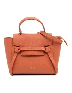 Celine Pico Belted Handbag Pre-Loved in Orange