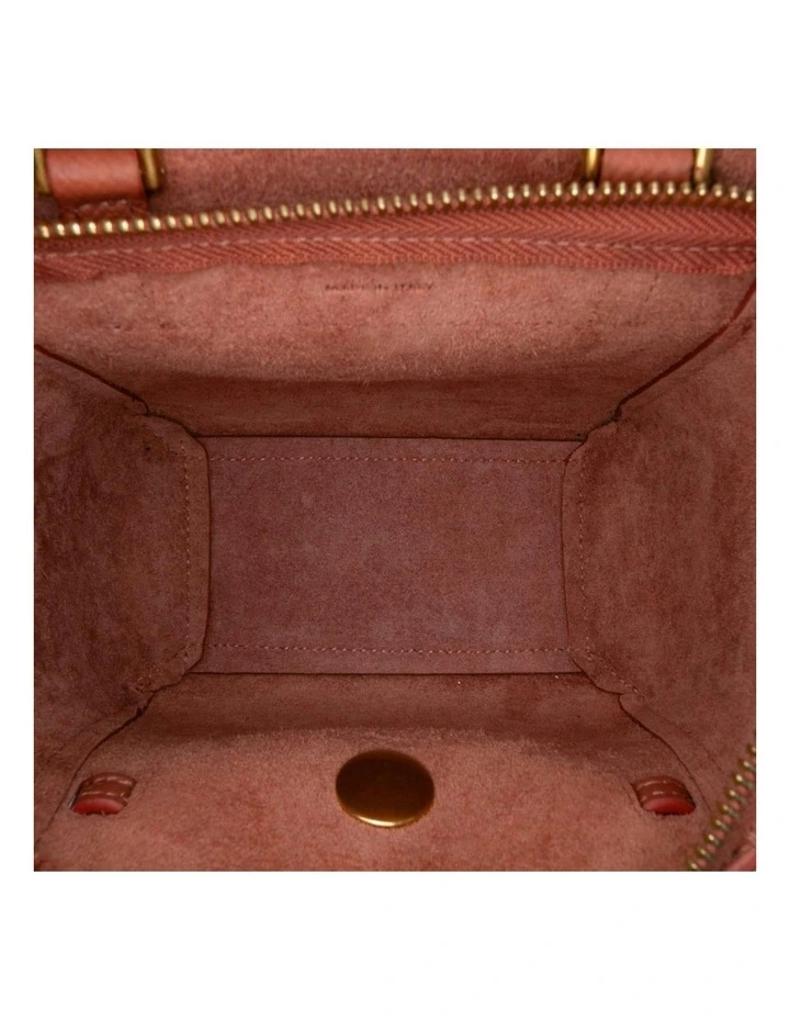 Celine Pico Belted Handbag Pre-Loved in Orange image 4