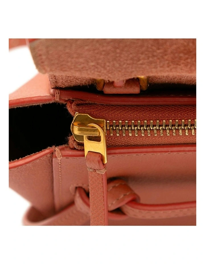 Celine Pico Belted Handbag Pre-Loved in Orange image 7