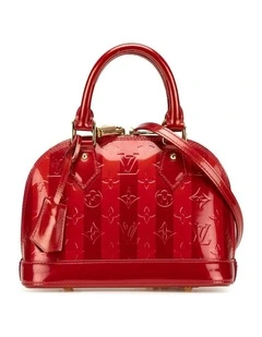 Louis Vuitton Elegant Dome-Shaped Satchel in Red