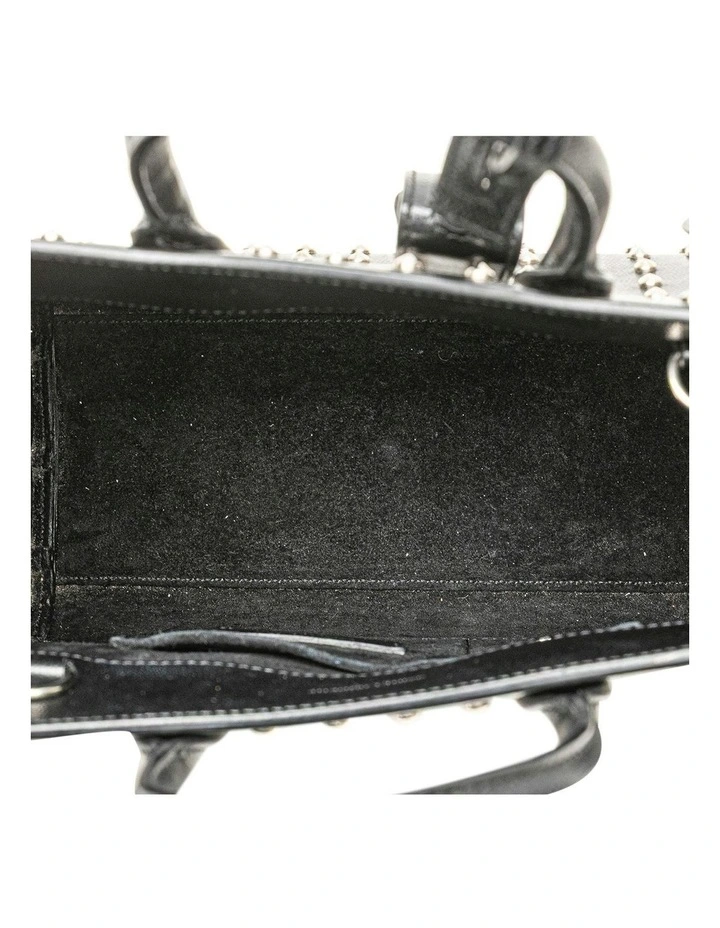 Saint Laurent Studded Leather Top Handle Bag in Black image 4