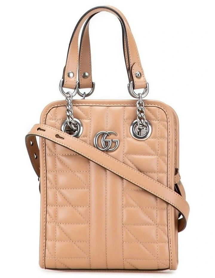 Gucci Quilted Leather Top Handle Bag Pre-Loved in Brown image 1