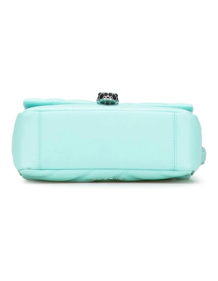 Bvlgari Quilted Leather Shoulder Bag Pre-Loved in Blue image 3