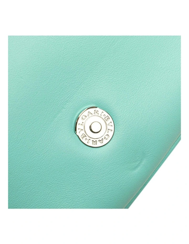 Bvlgari Quilted Leather Shoulder Bag Pre-Loved in Blue image 6