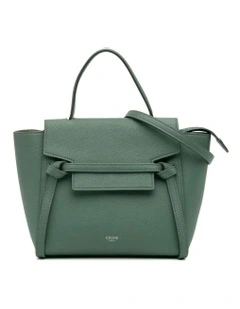 Celine Leather Belt Bag Pre-Loved in Green