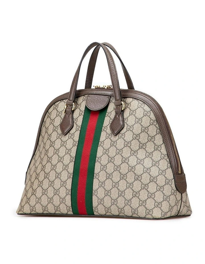 Gucci Patterned Satchel Bag Pre-Loved in Brown image 2