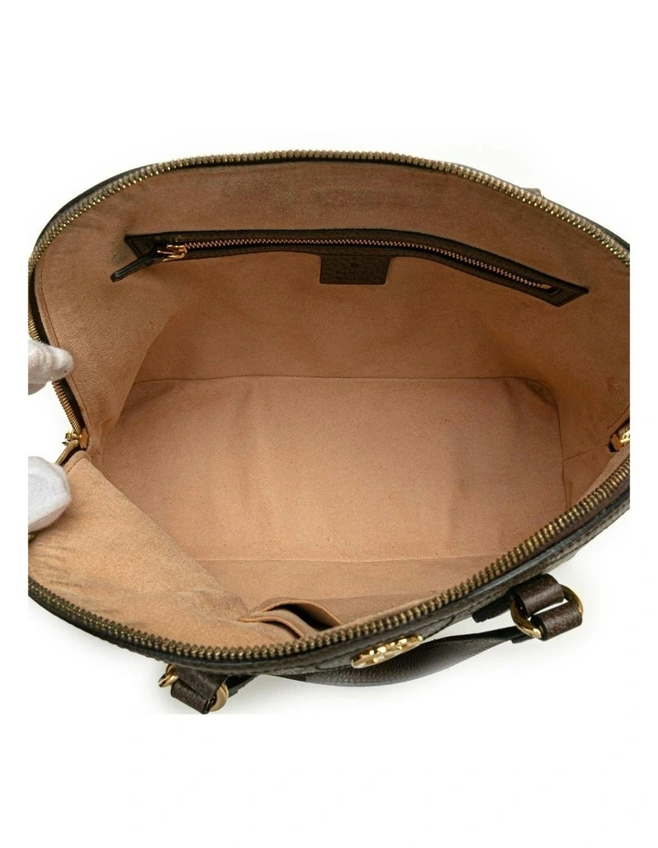 Gucci Patterned Satchel Bag Pre-Loved in Brown image 4