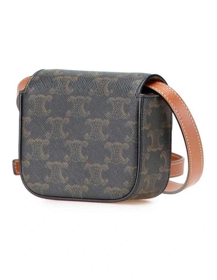 Celine Elegant Printed Leather Crossbody Bag Pre-Loved in Brown image 2