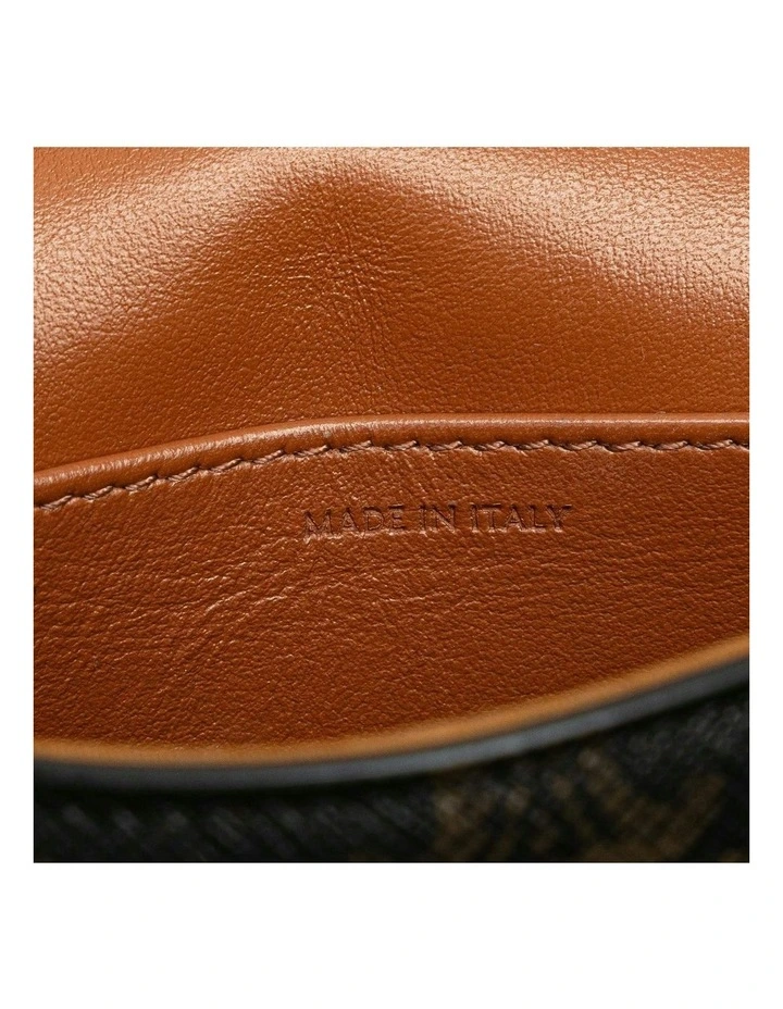 Celine Elegant Printed Leather Crossbody Bag Pre-Loved in Brown image 6