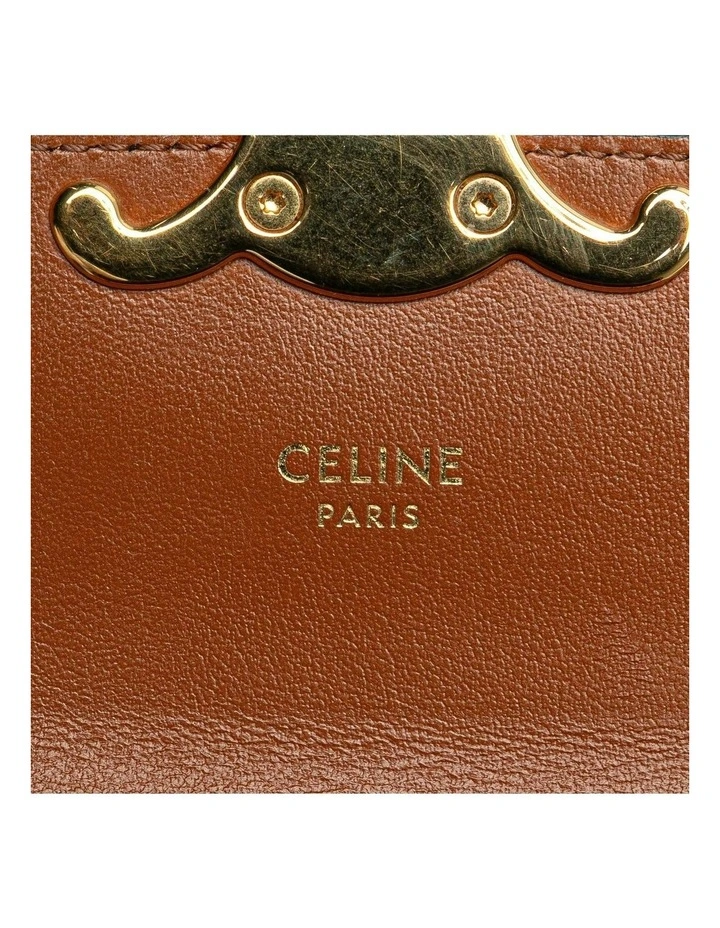 Celine Elegant Printed Leather Crossbody Bag Pre-Loved in Brown image 7