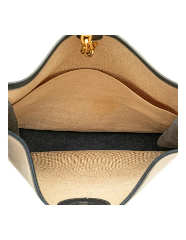 Canvas Shoulder Bag Pre-Loved in Brown image 4