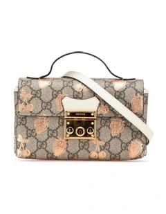 Gucci Printed Top Handle Bag Pre-Loved in Brown