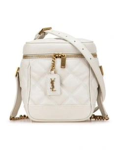 Saint Laurent Quilted Leather Vanity Bag Pre-Loved in White