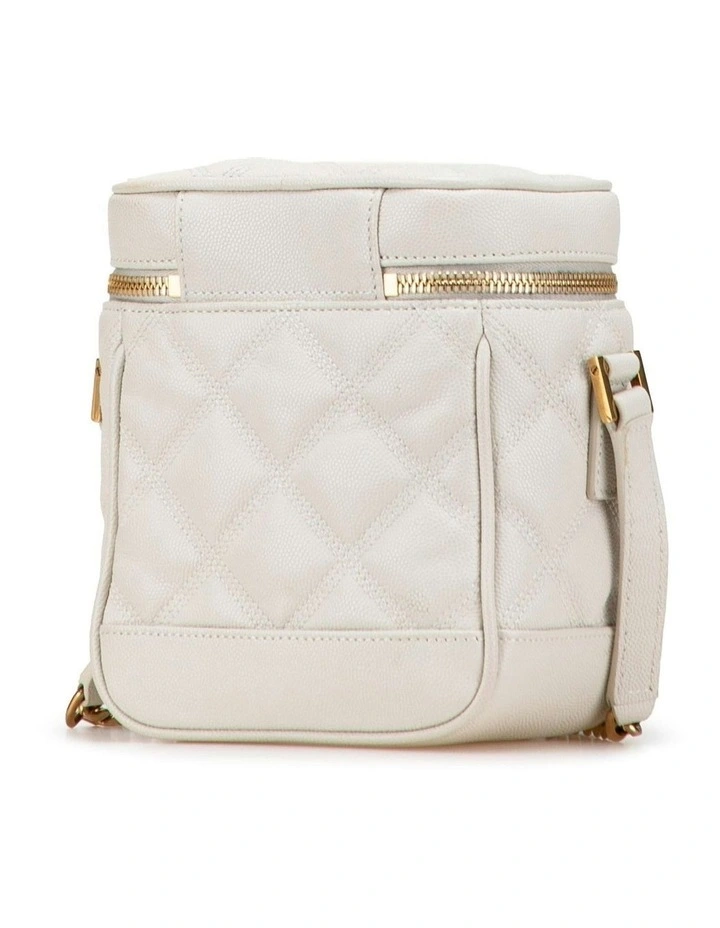 Saint Laurent Quilted Leather Vanity Bag Pre-Loved in White image 2