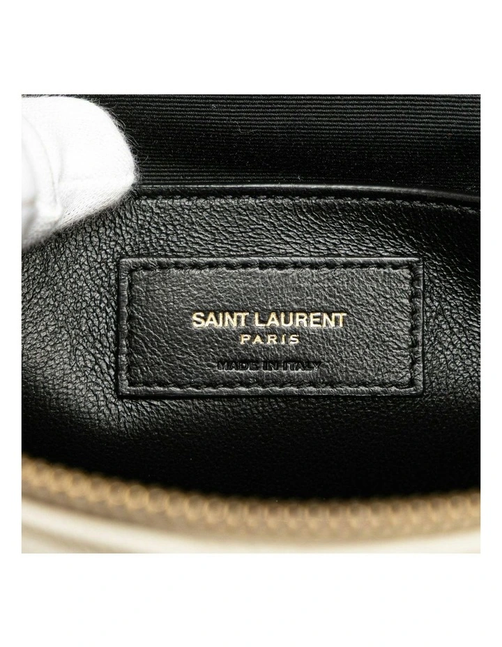Saint Laurent Quilted Leather Vanity Bag Pre-Loved in White image 5