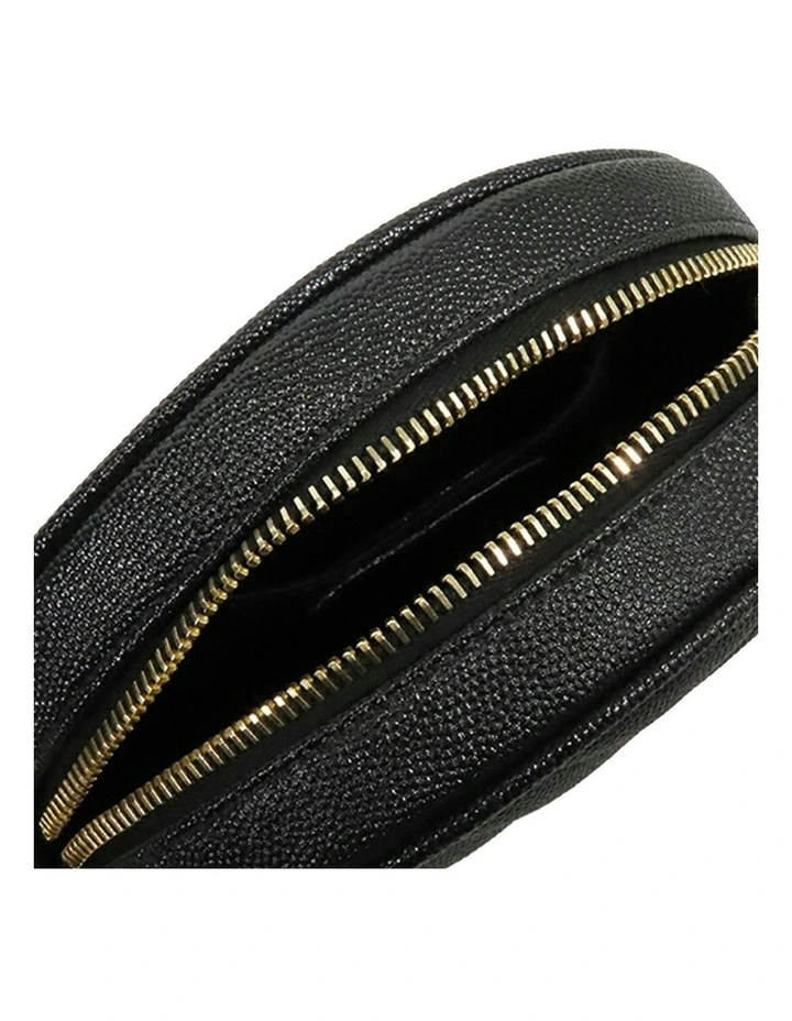 Saint Laurent Round Leather Shoulder Bag Pre-Loved in Black image 4