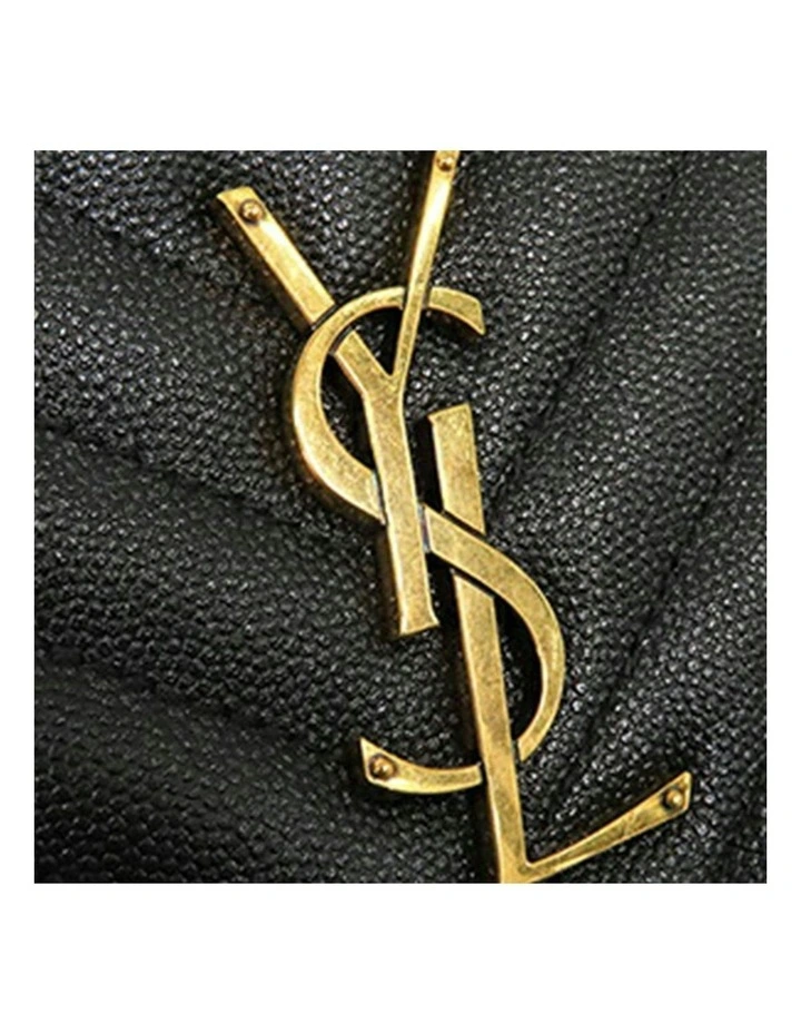 Saint Laurent Round Leather Shoulder Bag Pre-Loved in Black image 6