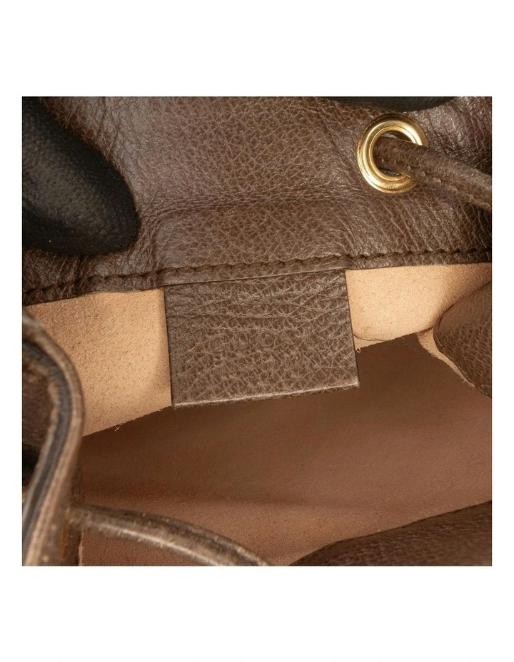 Drawstring ABN 30 617 598 651 Bucket Bag in Brown image 5