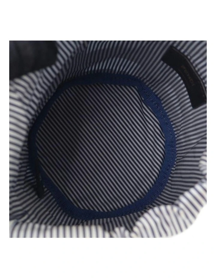 Striped ABN 30 617 598 651 Bucket Bag in White image 4