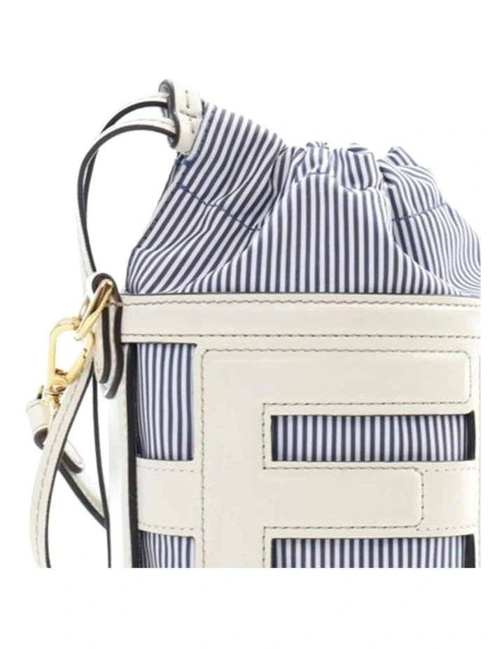 Striped ABN 30 617 598 651 Bucket Bag in White image 6