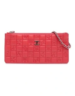 Embossed Leather ABN 30 617 598 651 Wallet in Pink