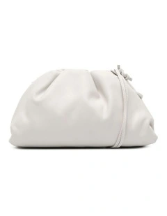 Leather ABN 30 617 598 651 Clutch Bag in White