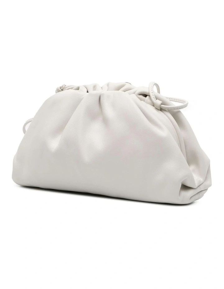 Leather ABN 30 617 598 651 Clutch Bag in White image 2