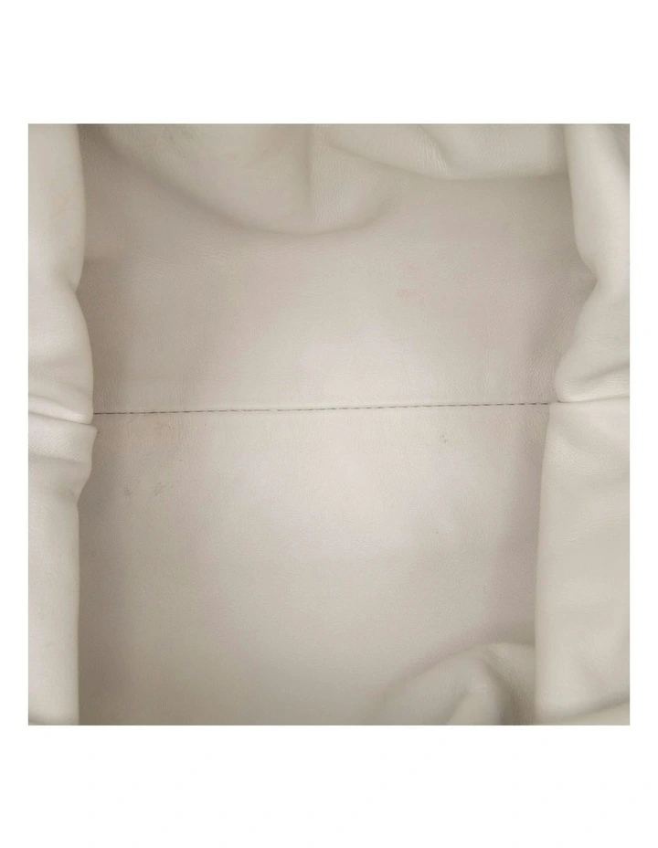 Leather ABN 30 617 598 651 Clutch Bag in White image 4