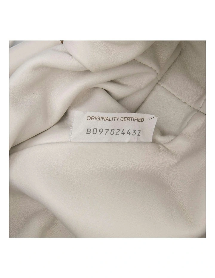 Leather ABN 30 617 598 651 Clutch Bag in White image 6