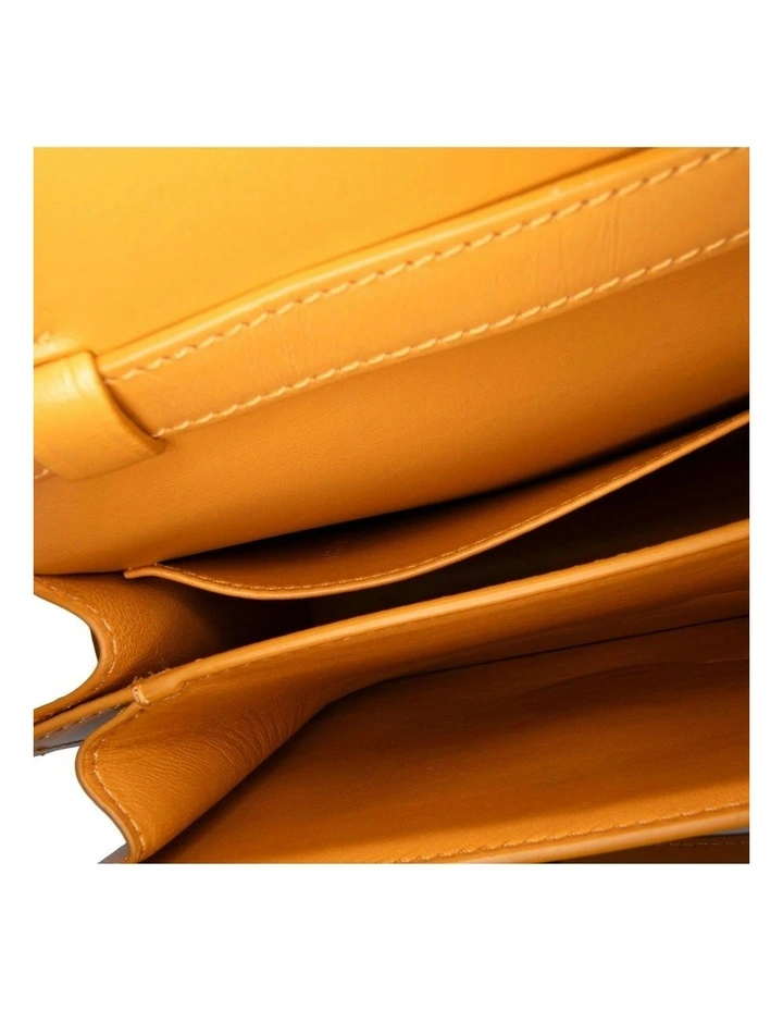 Flap Closure ABN 30 617 598 651 Shoulder Bag in Orange image 6