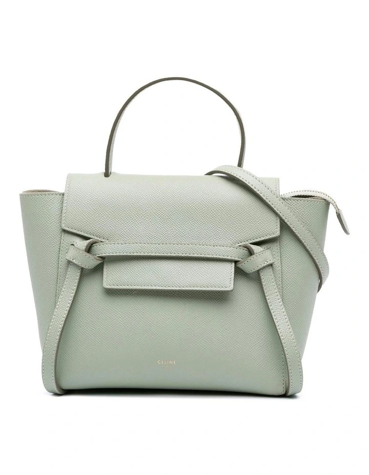Refined Grained Leather Handbag With Top Handle (Fashion Group ABN 30 617 598 651) in Green image 1