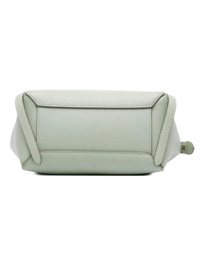 Refined Grained Leather Handbag With Top Handle (Fashion Group ABN 30 617 598 651) in Green image 3