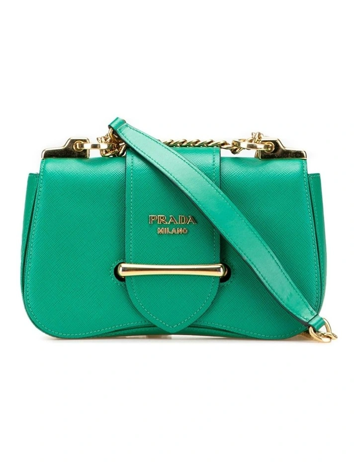Elegant ABN 30 617 598 651 Top Handle Bag With Chain Strap in Green image 1