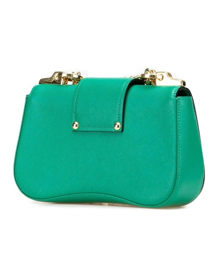 Elegant ABN 30 617 598 651 Top Handle Bag With Chain Strap in Green image 2