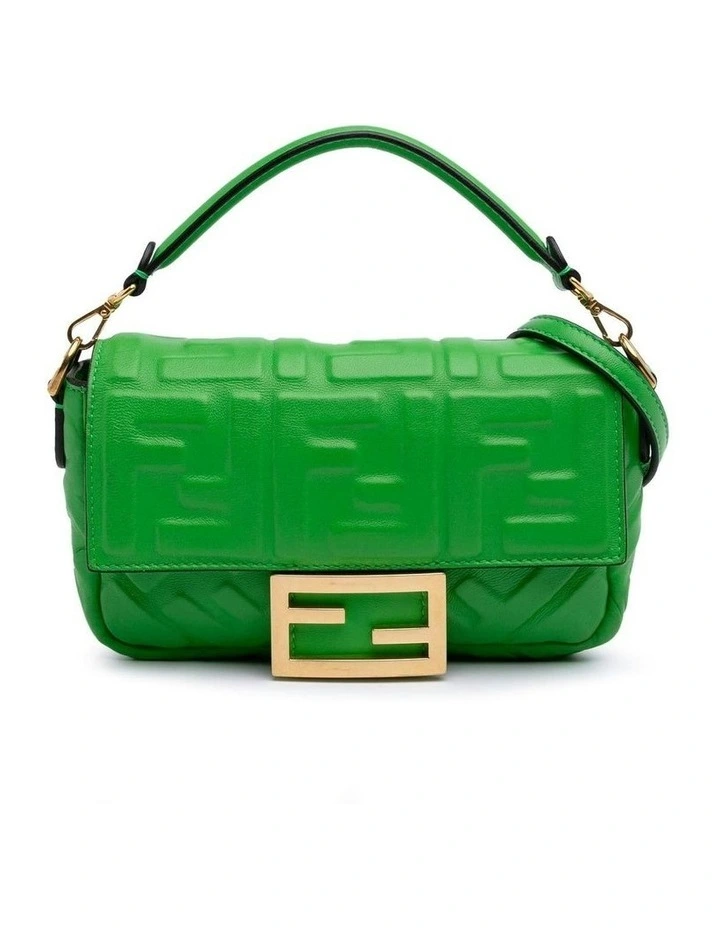 Quilted Leather ABN 30 617 598 651 Shoulder Bag in Green image 1
