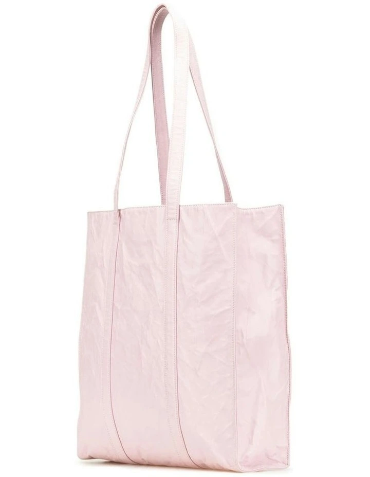 Leather ABN 30 617 598 651 Tote Bag With Top Handles in Pink image 2
